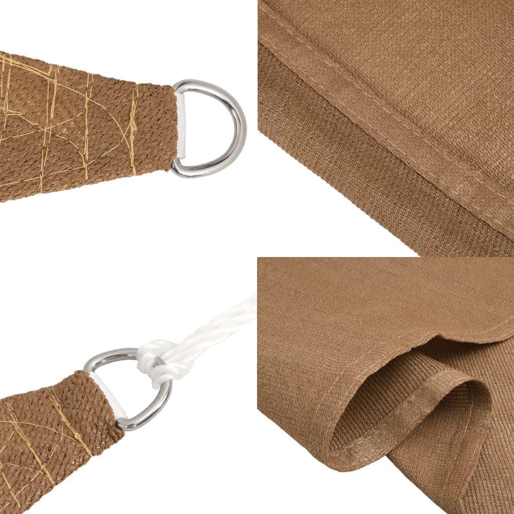 Pangshiyuan Voile d'ombrage 160 g/m² Taupe 2,5 x 3,5 m HDPE jiangboyue-311398