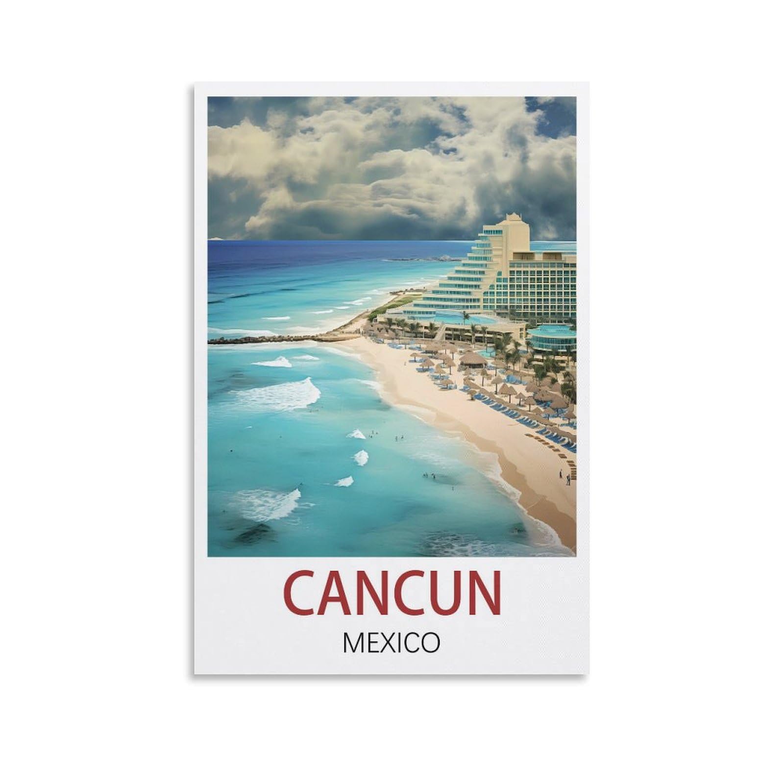 EZMLFA Diamond Painting Kits for Adults,Cancun Mexico 5D Diamond Painting Kit for Adults Beginners, DIY Full Round Drill Gem Art Kits for Home 50x60cm
