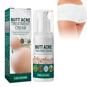 Butt Acne Cream Anti Pimple Cream on the Buttocks Butt Acne Cream Butt Anti-Pimple Serum Acne Cream for the Buttocks Butt Pimple Removal Cream Restore Soft and Smooth Butt Skin 100 ml (A)