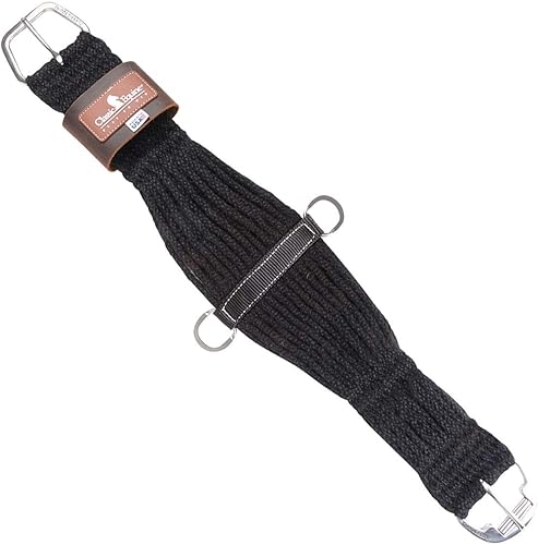 Classic Equine Horse 100% Mohair Roper - Hebilla de rodillo suave de 27 hebras (negro, 34 pulgadas)