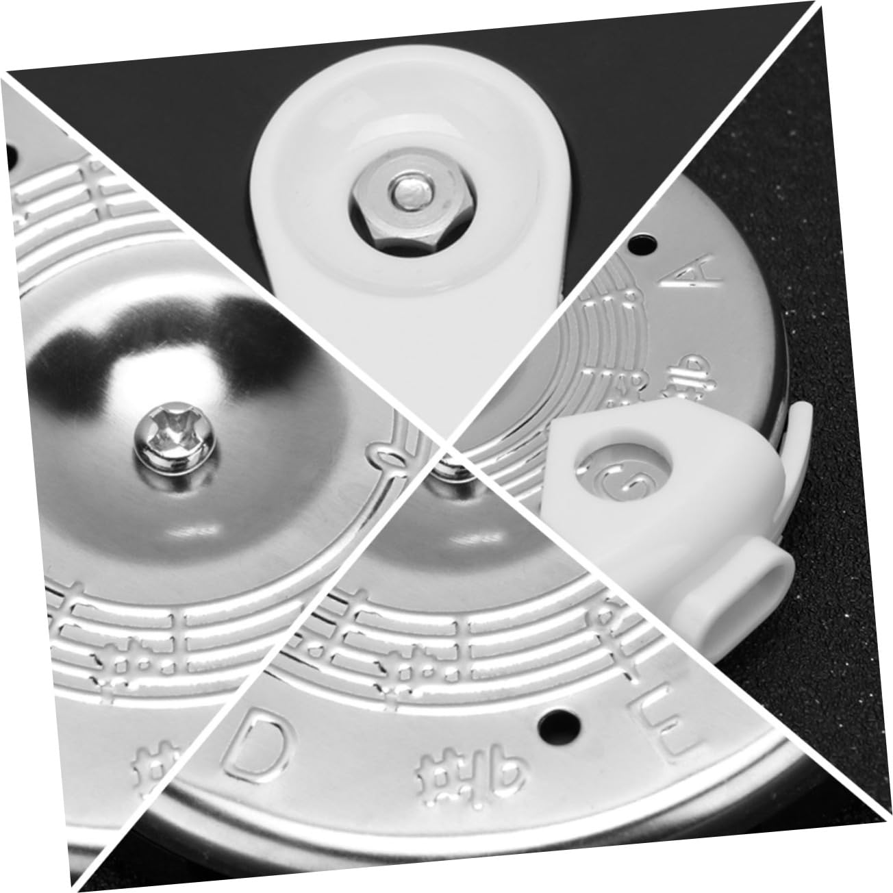 Abaodam 6stücke Notenschlüssel Chromatische C-c Stimmgerät Für Gitarre Und Präzise Tonkorrektur Für Verschiedene Musikinstrumente