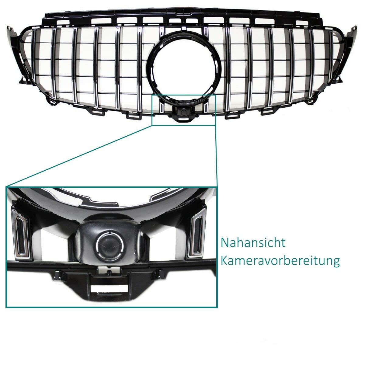 Kühlergrill Chrom kompatibel für Mercedes E-Klasse W213 S213 C238 A238 ab 2016 Sport-Panamericana GT DM Autoteile 2247