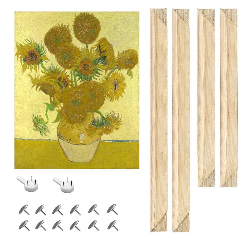 Plancholo Natural Diy Canvas Stretcher Bars 16X22 Inch Canvas Frame Kit For Oil Paintings Prints Paint By Numbers & Posters
