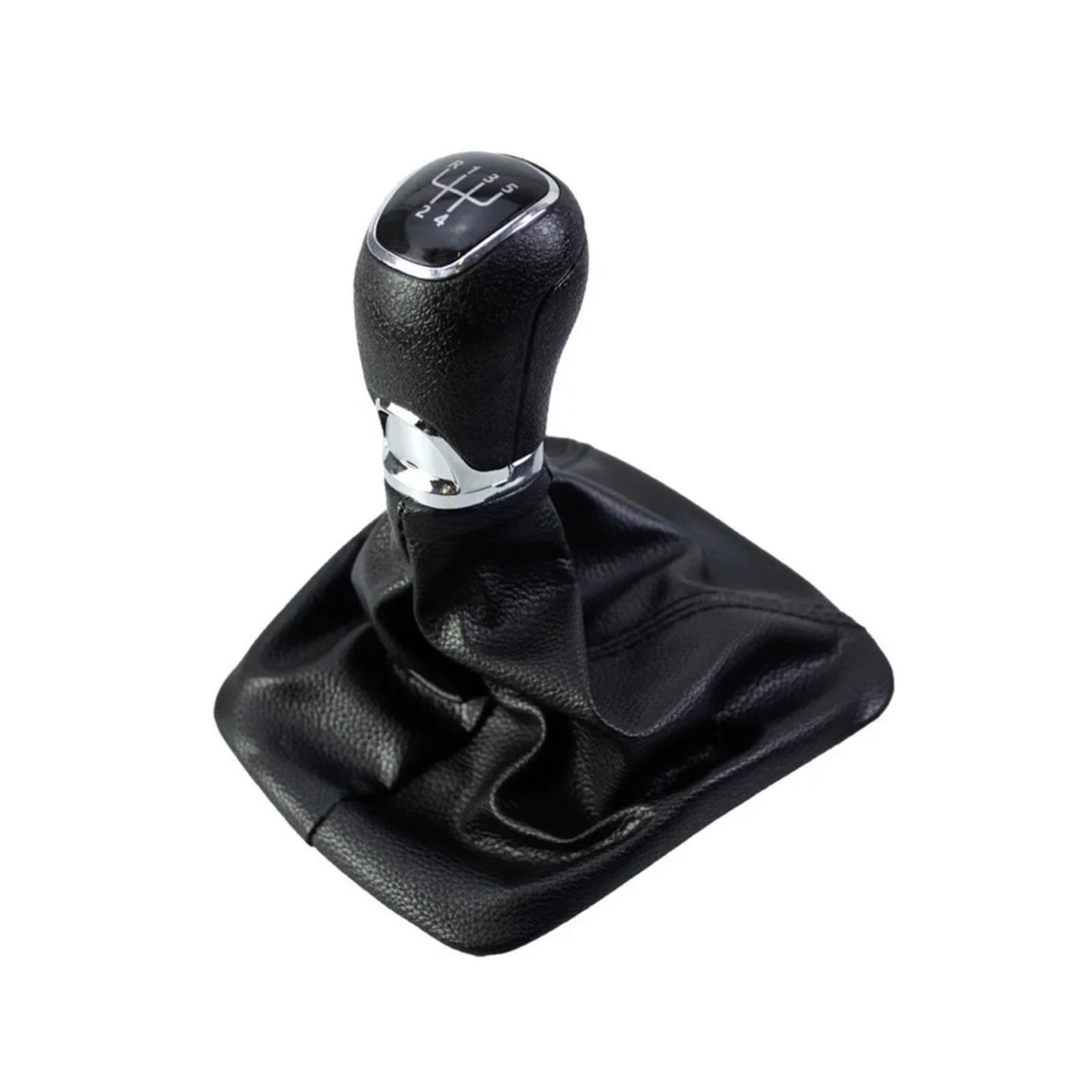 QMTVFSRH Car Gear Shift Knob 5/6-Speed Gear Shift Knob with PU Leather Gaiter Boot for Skoda for Octavia 2 A5 A6 2004-2012 LHD(5 Speed)