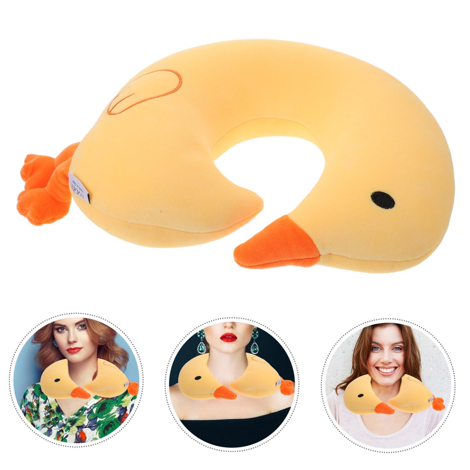 Abaodam Almohada Cervical Forma Dibujos Animados con Relleno De Partículas De Espuma para Viajes Avión Tren Oficina y Hogar Proporcionando Soporte Cuello Cabeza