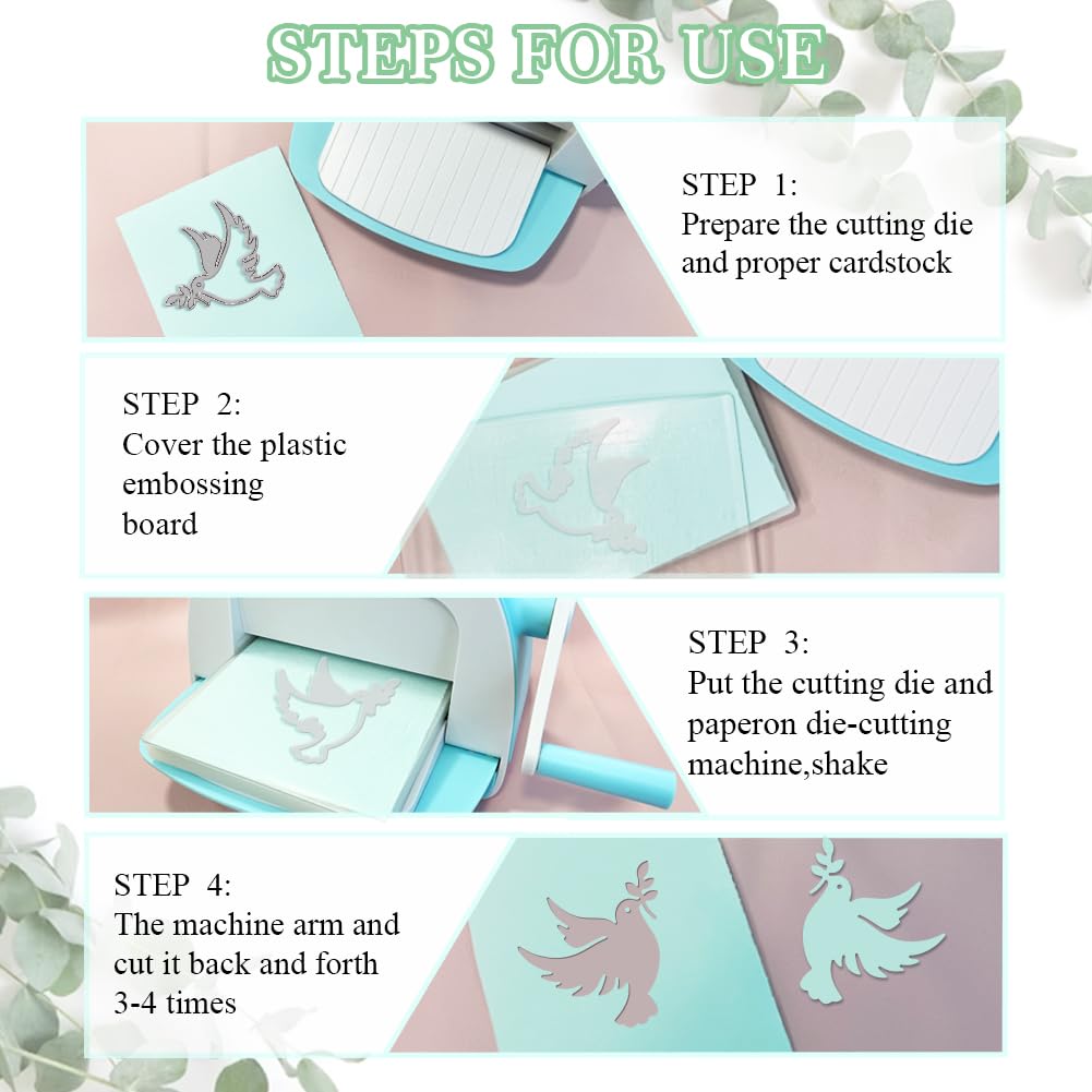 MAYJOYDIY Easter Flower Cross Die Cuts for Card Making Pigeon Olive Leaf Metal Cutting Dies Religion Cross Frame Embossing Cutting Stencil for Scrapbooking Craft Paper Easter Card Gift Decoration - Image 4