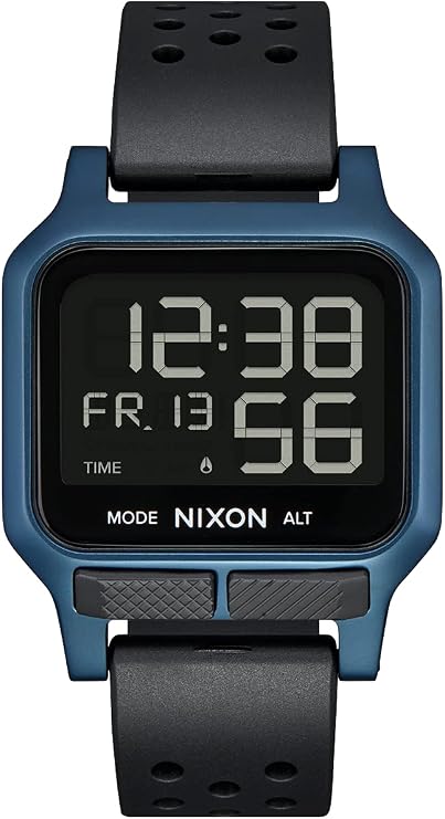 Nixon Heat A1320 - Ultra-Thin Digital Sports Watch for Men (38 mm Dial, 20 mm PU/Rubber/Silicone Strap)