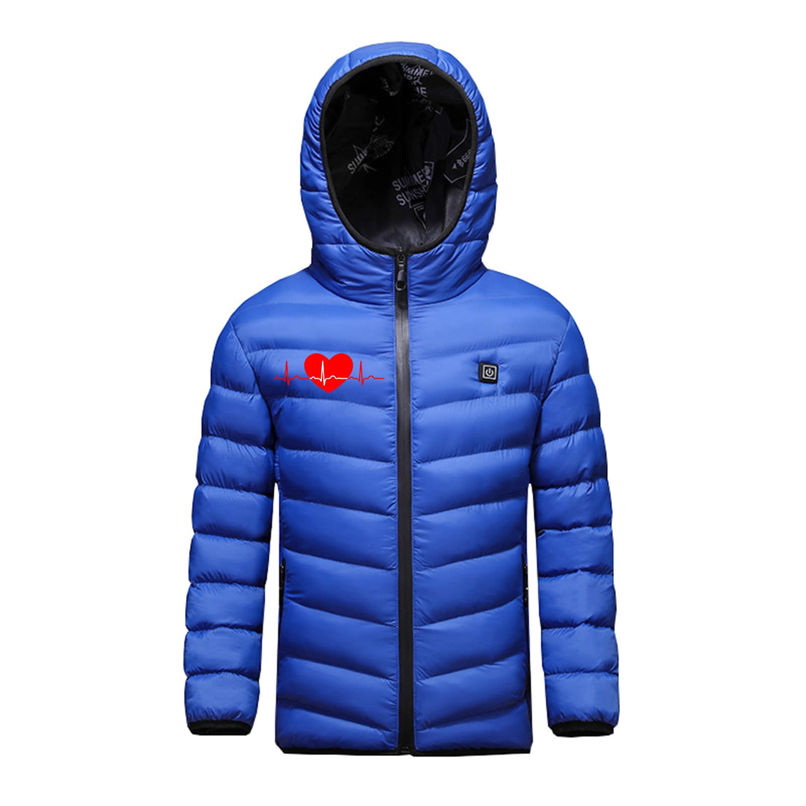 Niños Chaqueta Calefactable Chaleco calefactable para niños USB Chaquetas Calefactables Térmico Chaqueta de Plumas Calefactor 3 Zonas Calefactor Temperatura Ajustable para Invierno al Aire Libre Esquí