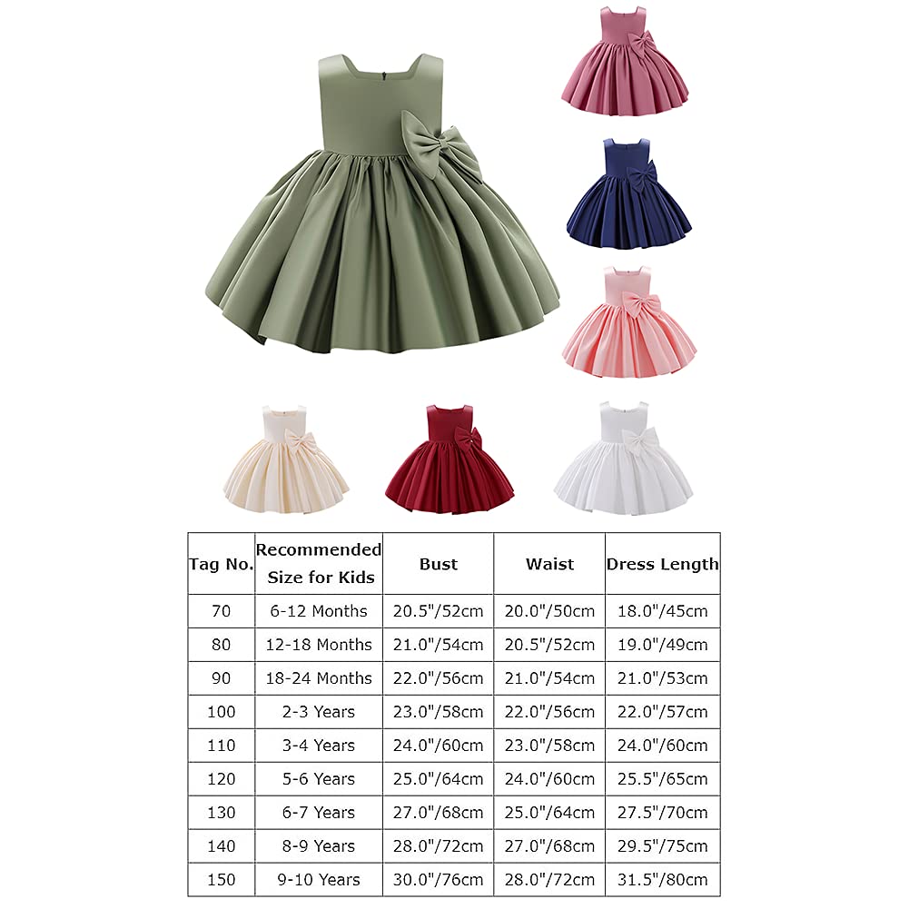 IBAKOM - Vestido de fiesta de cumpleaños, formal, boda, bautizo, dama de honor, comunión, vestido de comunión