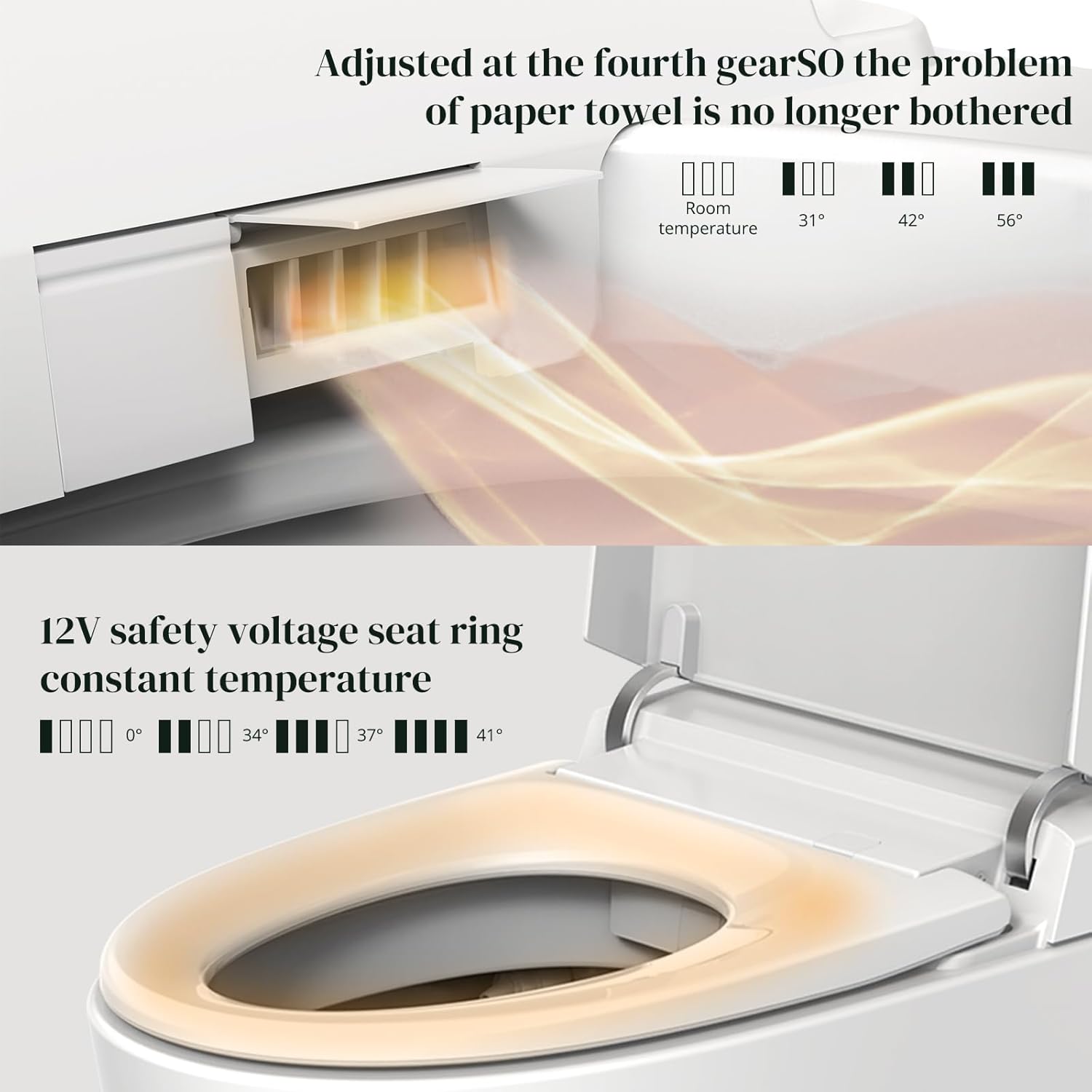 Smart Bidet Toilet with Built-in Bidet Seat,One Piece Electric Tankless Toilet with Remote Control/Heated Seat/Foot Sensor/Various Washing Settings/Knob Control/Automatic Powerful Flush/Auto Shut-off Smart Bidet Toilet with Built-in Bidet Seat,One Piece Electric Tankless Toilet with Remote Control/Heated Seat/Foot Sensor/Various Washing Settings/Knob Control/Automatic Powerful Flush/Auto Shut-off