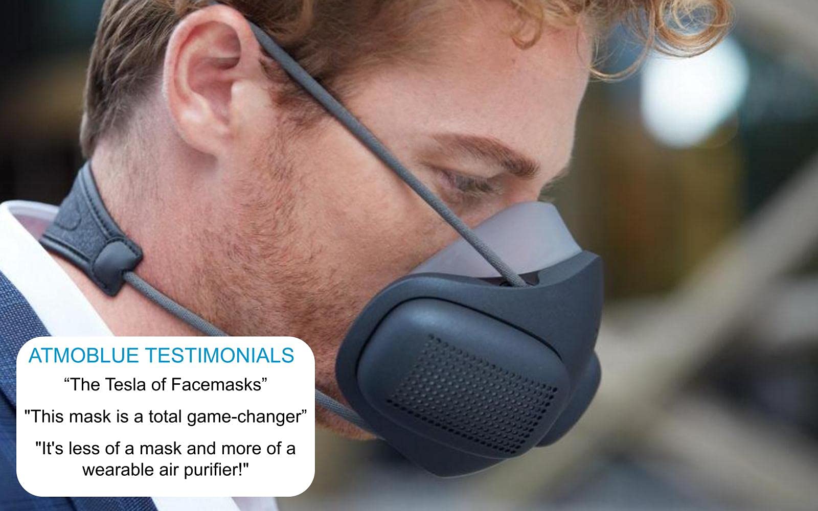 ATMOBLUE Electric Mask OnDemand Fresh Air Smart Face Mask with