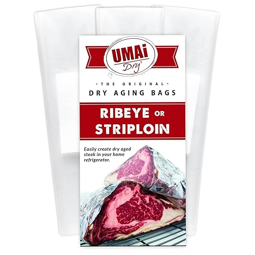 UMAi Dry Bolsa de envejecimiento para filetes, paquete de 3, bolsas secas para carne, chuletón y tierna carne de hasta 12-18 libras, bolsas para