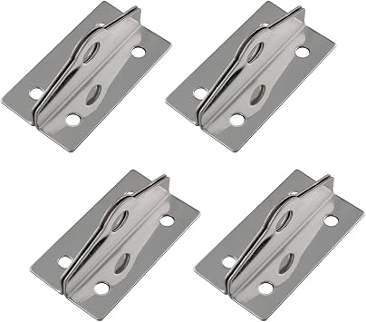 JianLing 4pcs 90 Degree Angle Hasp, 304 Stainless Steel Safety Lock Latch Padlock Eye, Indoor or Outdoor Storage, Toolbox, Gate and Shed