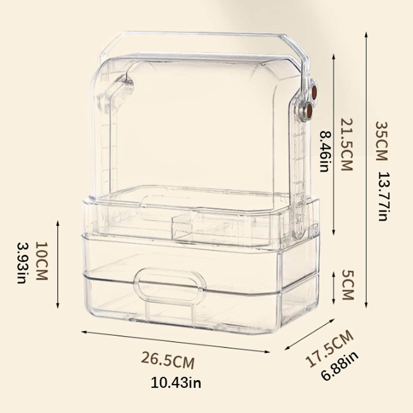 Rangement de Maquillage,Organisateur de Soins de la Peau,boîte de Rangement de cosmétiques en Plastique Transparent,Organisateur de Maquillage de comptoir