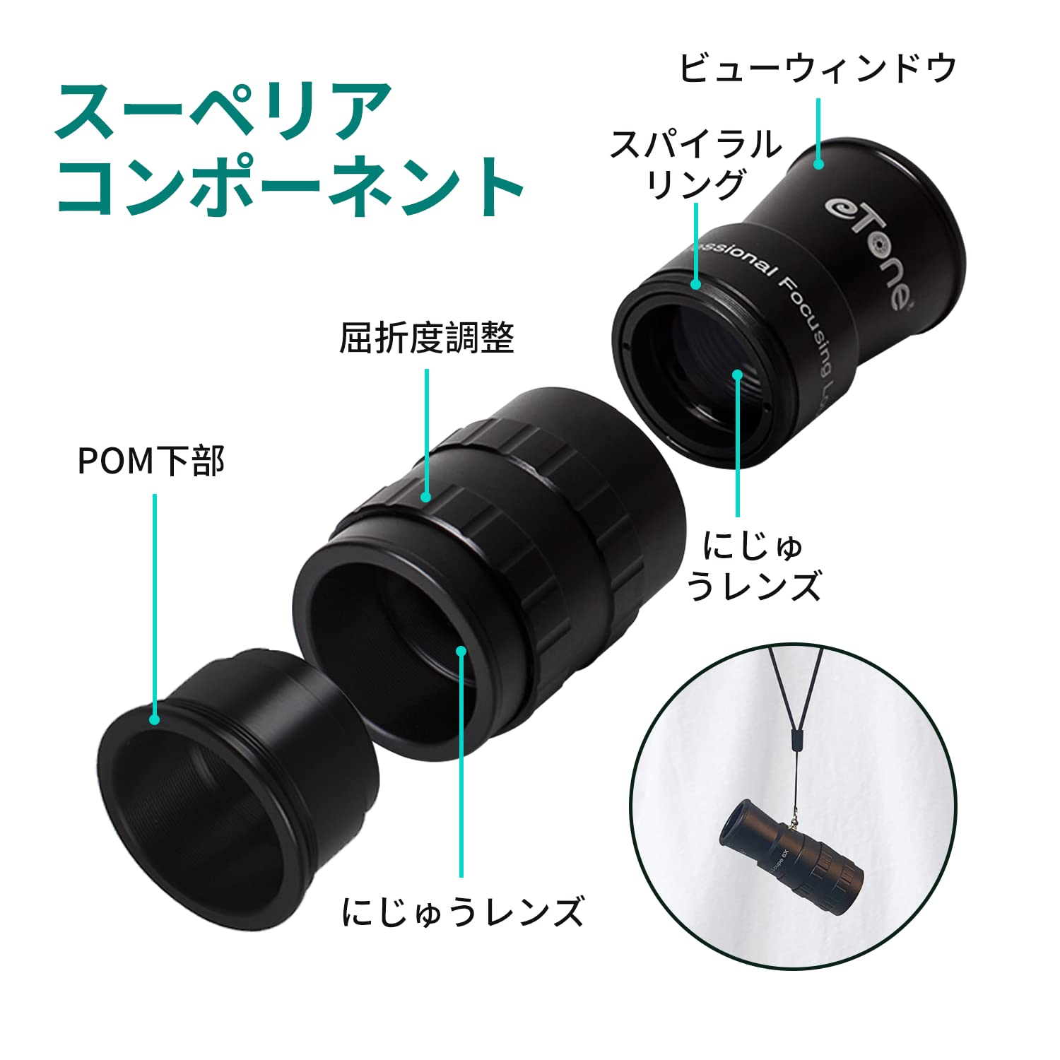 Amazon.co.jp: eTone: 6x フォーカシング ルーペ