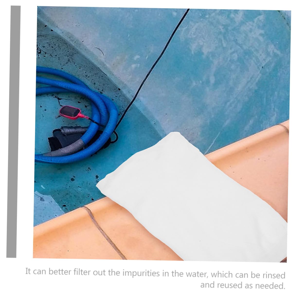50 Piezas Unidades de Bolsas Filtro para Skimmer de Piscina Redes Filtrantes Elásticas para Eliminar Césped y Residuos Piscinas Reutilizables y Fáciles de Limpiar