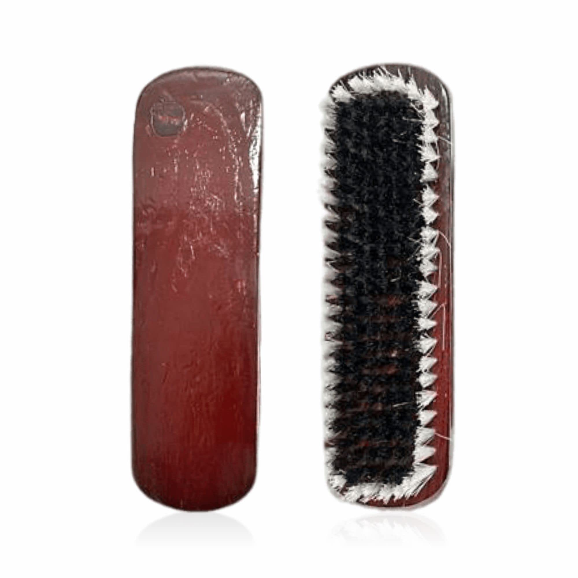 BILIShoe Brush Set Hand Scrubbing Cleaning Polish Buffing Brush Heavy Duty Durable Wooden Handle Perfect For Shoe Boots Sneakers Sofa Car Seats Handbag Briefcases Carpet Home Accessory 6.7" (Pack Of 2)