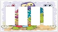 Vista 53 de Baby Turtle - Cubierta decorativa de pared para interruptor de luz de palanca de 1 banda, lindas tortugas subacuáticas, placa frontal eléctrica