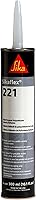 Sikaflex-221 Black Polyurethane Sealant Adhesive, 10.1 oz - Permanent Elastic, Sandable, Paintable Bond for Metal, Plastic, Marine, RV