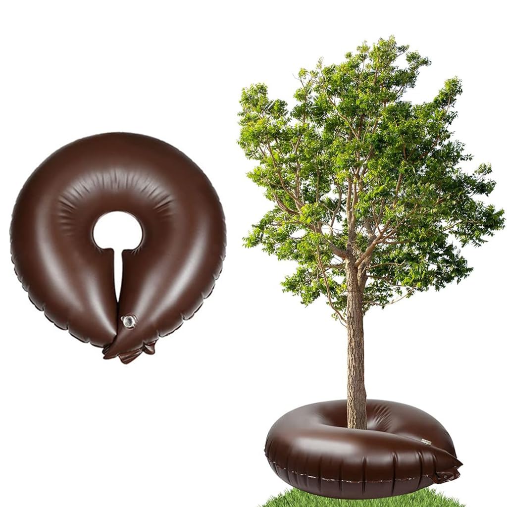 HASTHIP® Tree Watering Ring Bag - Tree Self Watering System - Gardening Tree Watering Bags Slow Release - PVC Tree Bags for Watering - 10 Gallon Reuseable Slow Irrigation Bag for Root Hydration
