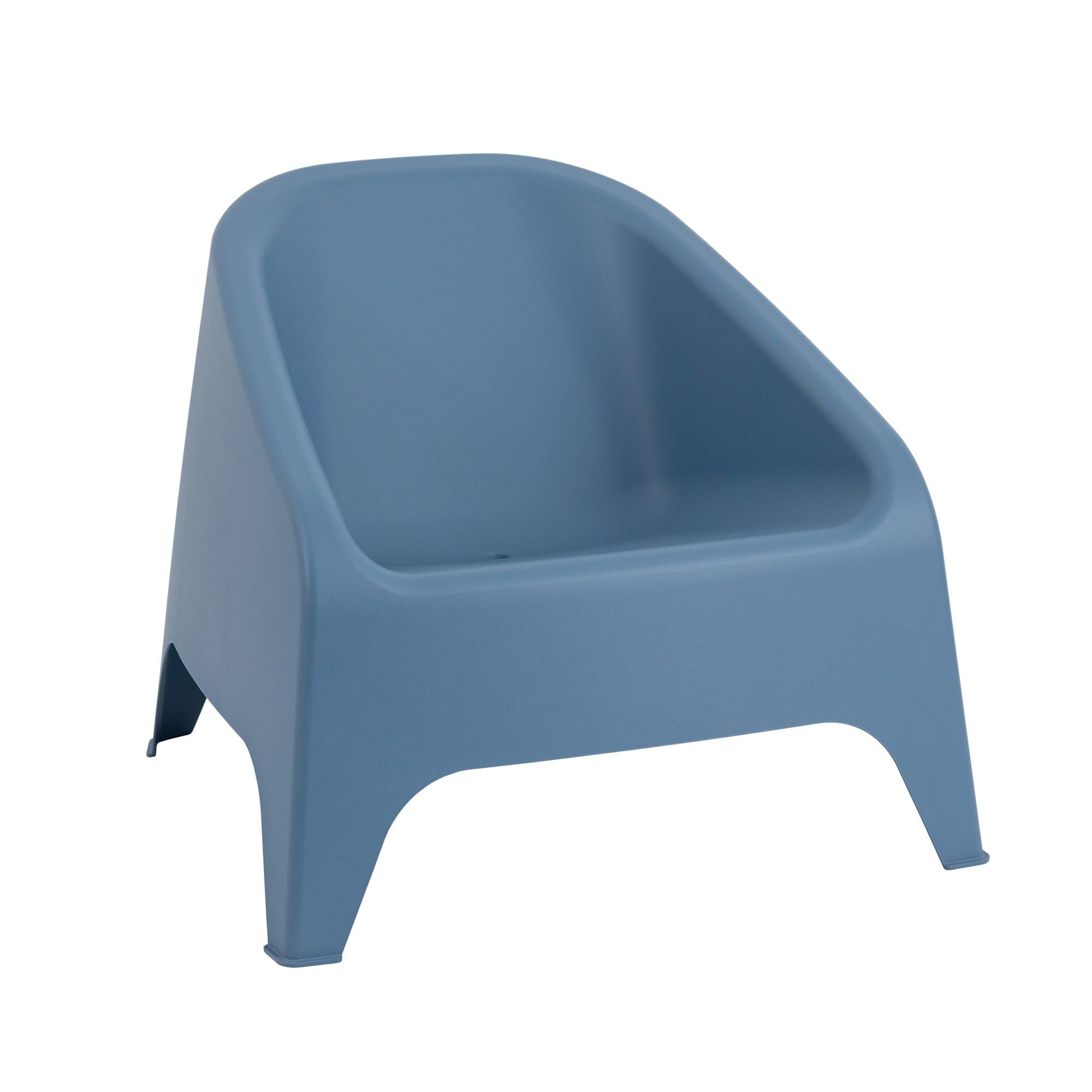 Toomax Kit Divano Matera Sofa + 2 Poltrone Matera Blu Ceruleo 115x75x66,5 cm, set salotto da giardino con divano 2 posti e 2 poltrone, in plastica riciclata ideale per uso interno ed esterno