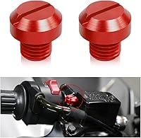 Vista 10 de zipelo Tornillo para espejo de motocicleta, 2 tapones para agujeros de espejo para espejos retrovisores de motor, accesorios decorativos de Negro