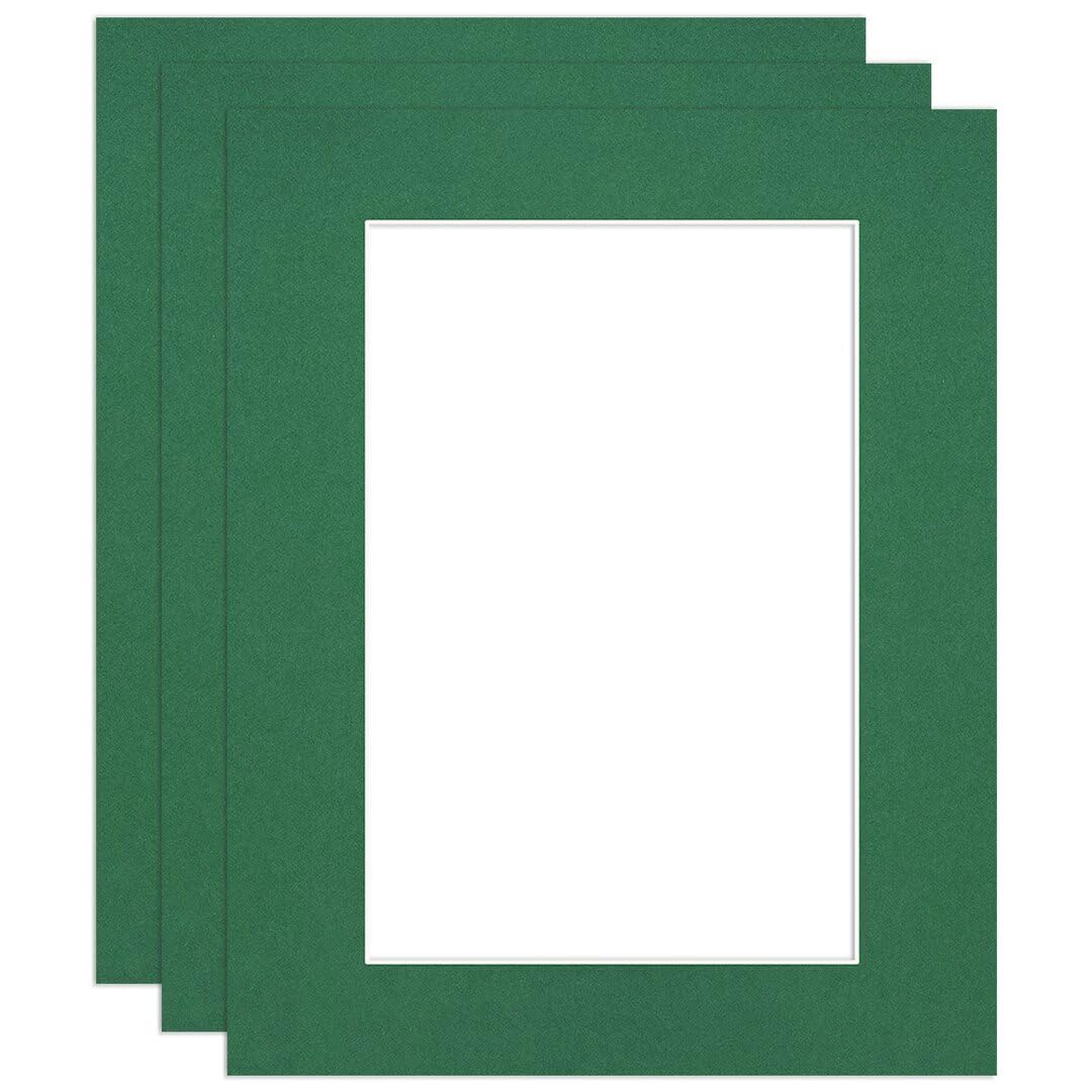 Procut Global 20x16" Emerald Picture Mounts to Fit 15x10" Aperture - Precision Cut Cardboard Photo Mount - Ideal for Frames, Prints, Artwork & Certificates - Sizes & Colours Available - 3 Pack โ image 1