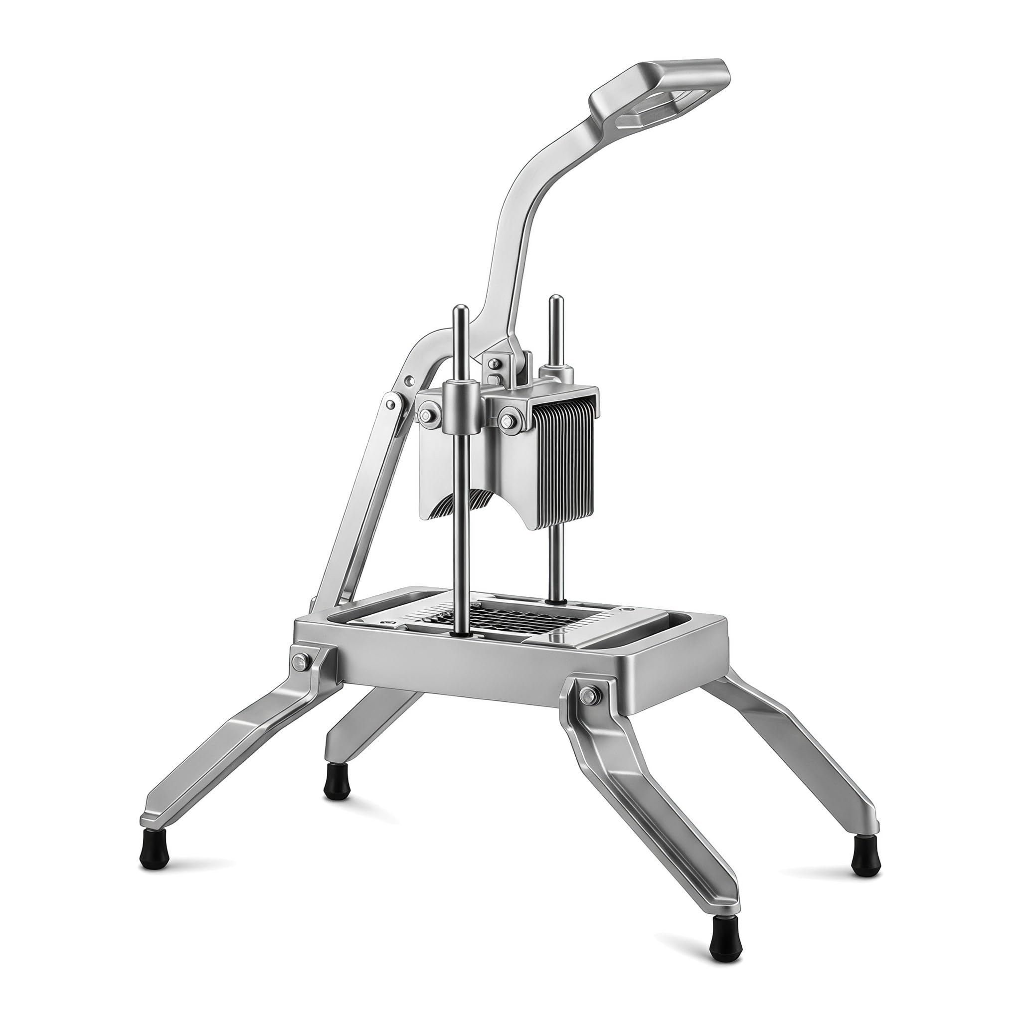 Gewerbliche Zwiebelschneidemaschine, Kartoffelschneidemaschine Aus Edelstahl, Würfelmaschine Für Obst Und Gemüse, Schnittstärke 4,5 Mm, 10–15 Kg/min, Für Gurken, Zitronen, Grüne Paprika