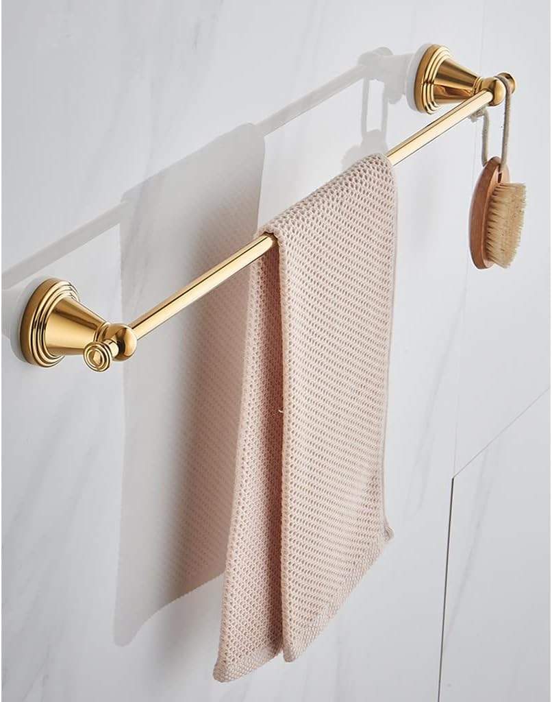 Towel Holder Towel Rack Towel Rack Towel Rail Towel Rack for Bathroom Bright All Copper Single Bar Towel Rack Bathroom Towel Hook Toilet Stand Toilet Shoe Rack/40cm
