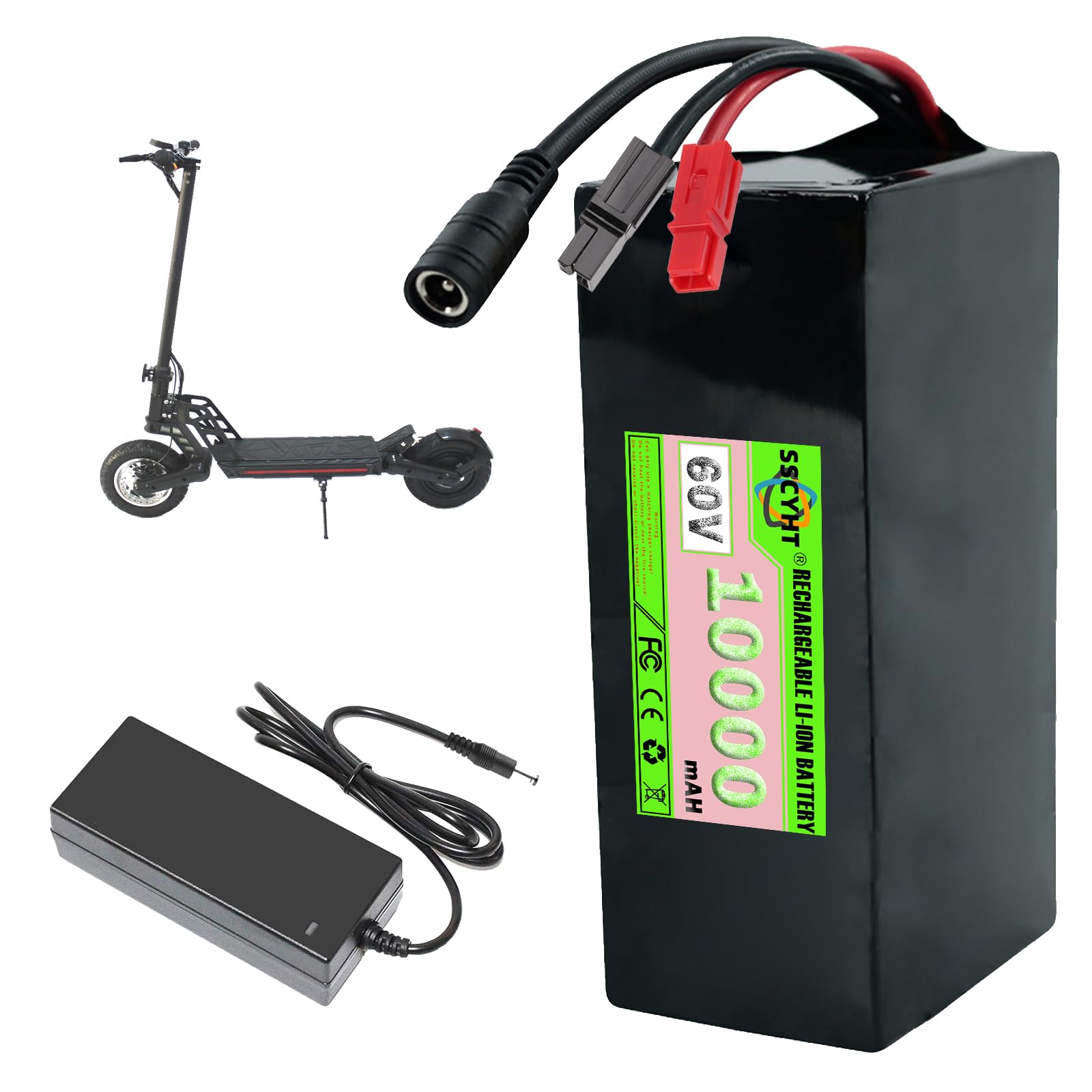 Batería de Litio 60V Batería Scooter eléctrica 30Ah
