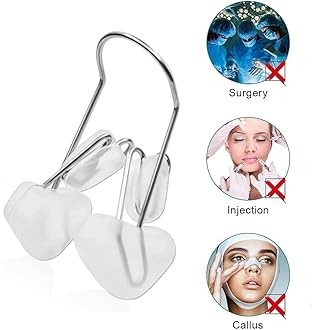 POBLLEM Nose Shaper Clip, Nose Straightener for Wide Noses, Safety Silicone Nose Beautifier, Nose Height Lifter Nose Slimmer for Women and Young Girls