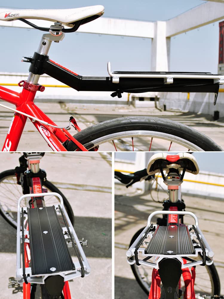 GERRIT GepäCkträGer Mountainbike Fahrradgepäckträger Fahrradträger Gepäckträger Schnellspanner Einstellbare Legierung Fahrradgepäck Gepäckträger Sattelstütze Tasche GepäCkträGer