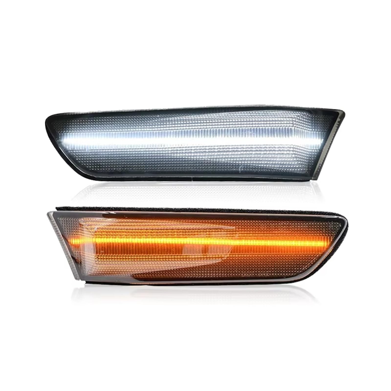 Intermitentes Coche Para Para V35 Para G35 Para Coupe 2003-2007 Lámpara LED Posición Lateral Ámbar Intermitente Luz Blanca DRL 26185AM800(Smoked Lens)