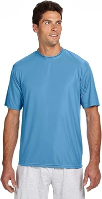 A4 Short-Sleeve Cooling Performance Crew Neck T-Shirt, 2XL, Light Blue