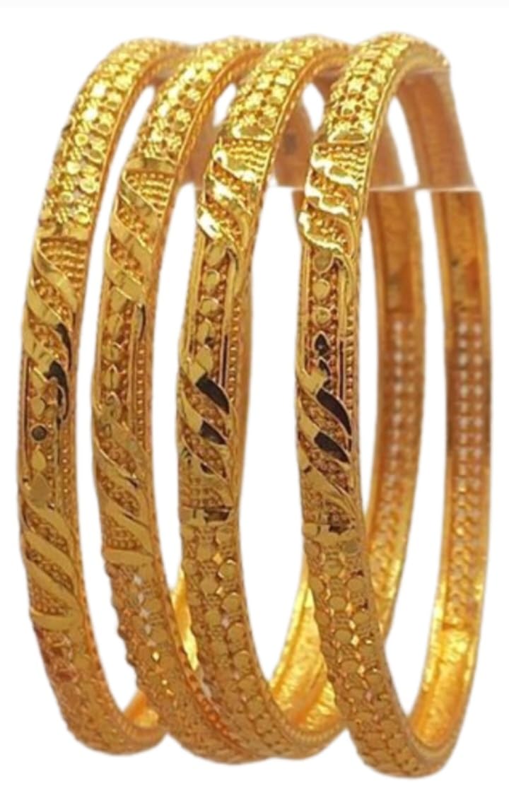 Elegant Everyday Glamour: THI Beauty 4 Piece 1 Gram Gold Plated Bangles/Kada Set for Women and Girls.. (2.4) (B0CNDCPKPY) Amazon Price History, Amazon Price Tracker