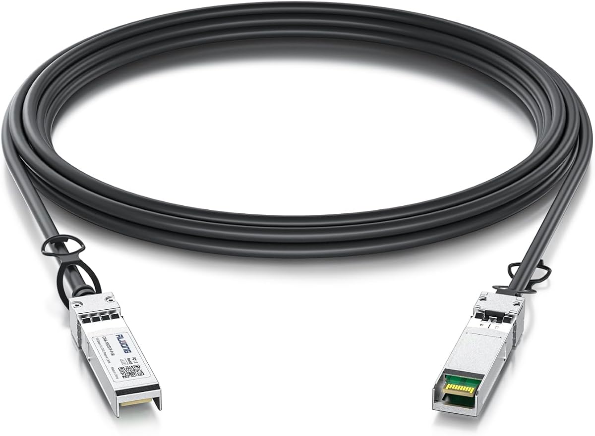 1m/3.28ft 10GBASE-CU Direct Attach Copper SFP Cable,10G SFP+ DAC Passive Twinax Cable for Cisco SFP-H10GB-CU1M, Ubiquiti, Arista, D-Link, Intel, Meraki, Mikrotik, Netgear etc.