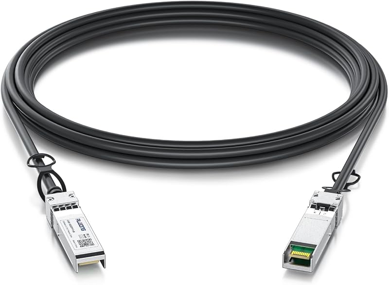 1m/3.28ft 10GBASE-CU Direct Attach Copper SFP Cable,10G SFP+ DAC Passive Twinax Cable for Cisco SFP-H10GB-CU1M, Ubiquiti, Arista, D-Link, Intel, Meraki, Mikrotik, Netgear etc.