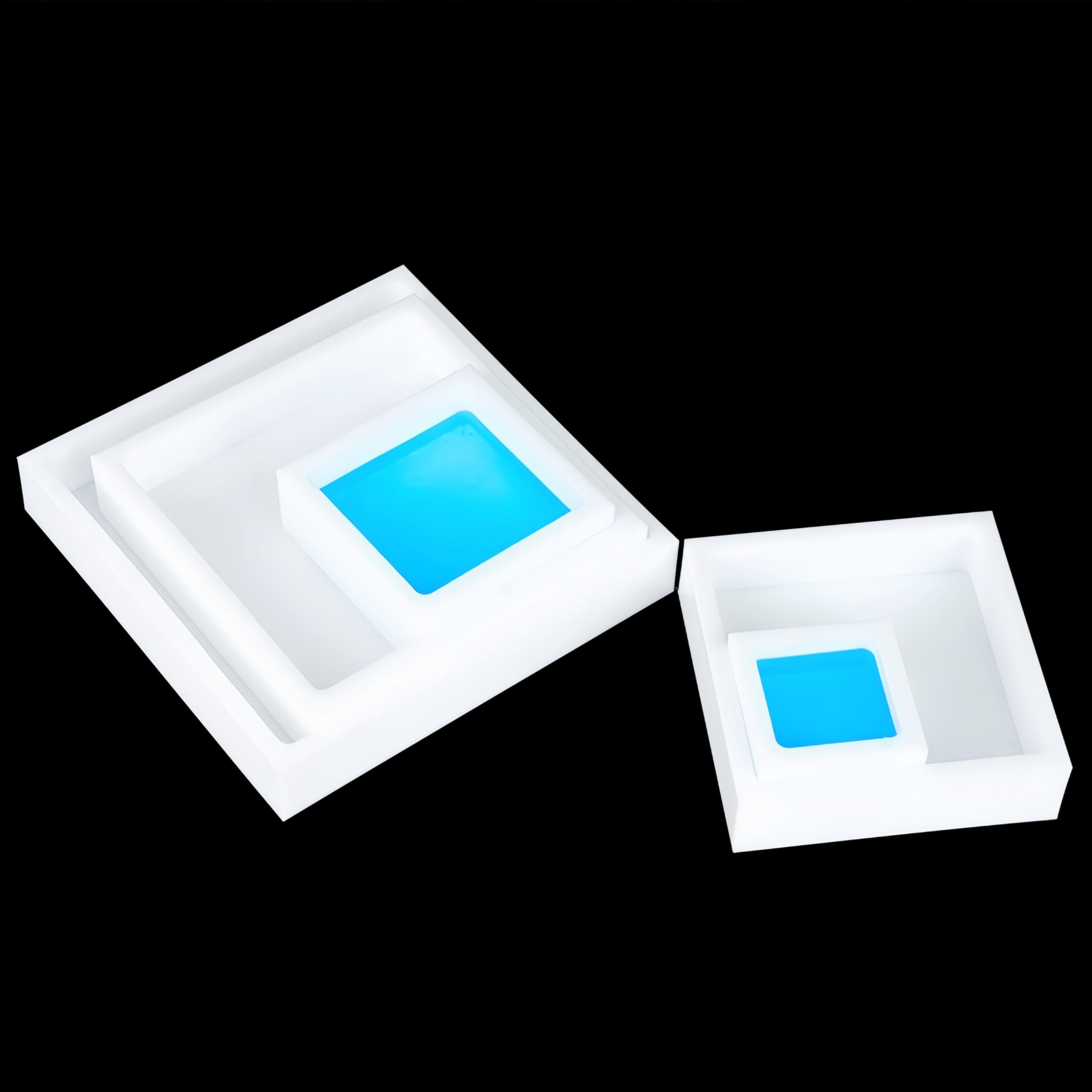 de evaporación de PTFE, bandeja de cultivo de laboratorio cuadrada de lavabo Rectangular 1 ud. | Superficie antiadherente resistente a la erosión for evaporación y cultivo en laboratorio(80x80mm)