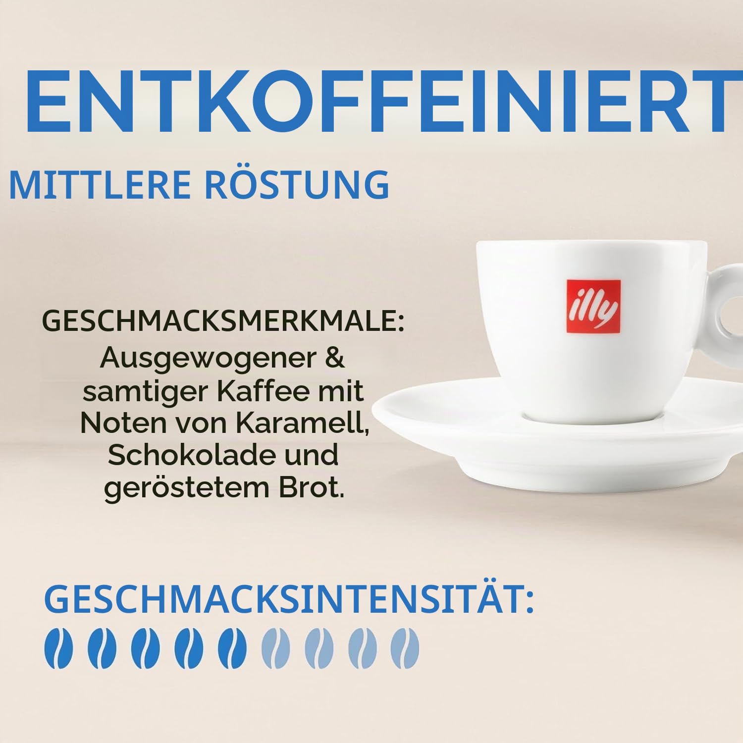illy Kaffee, E.S.E. Kaffeepads Einzelportion, entkoffeiniert - 12 Verpackungen mit je 18 Kaffeepads