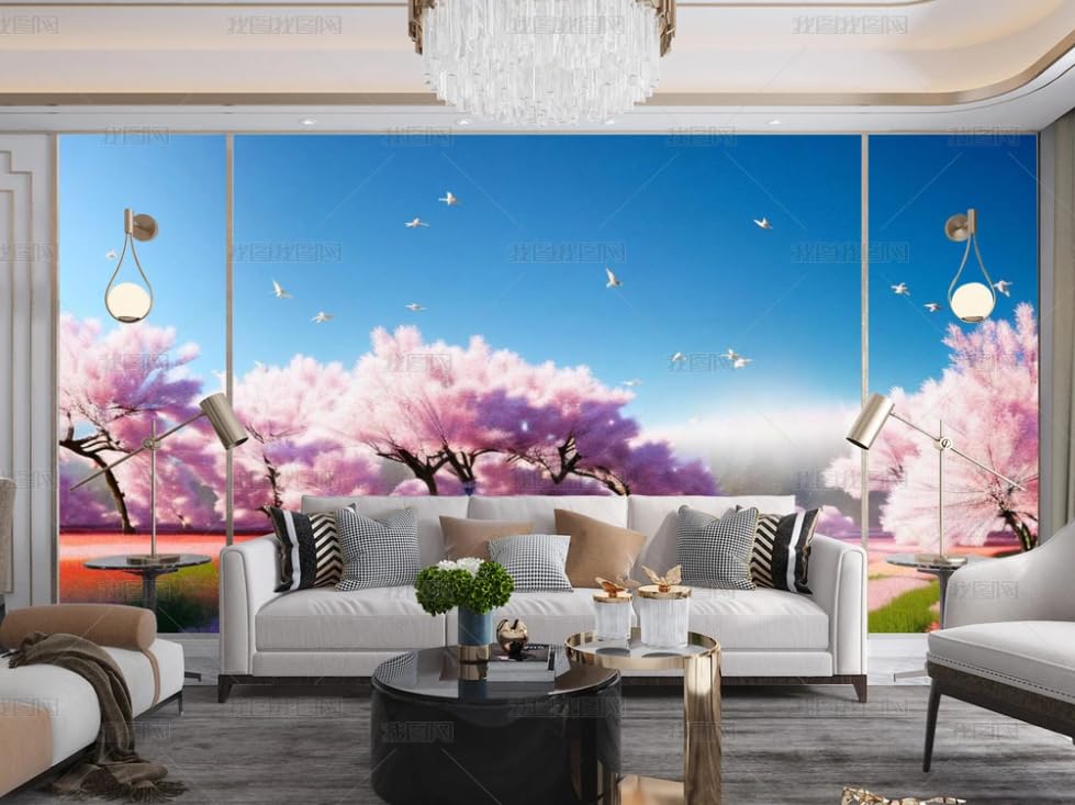 Papier peint intissé paysage pour agrandir visuellement une petite chambre