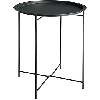 End Tables Home Kitchen Accent Coffee Table H 20 28 X D 16 38 Navy Blue Sofa Table Small Round Side Tables Hollyhome Tray Metal End Table Anti Rust And Waterproof Outdoor Indoor Snack Table
