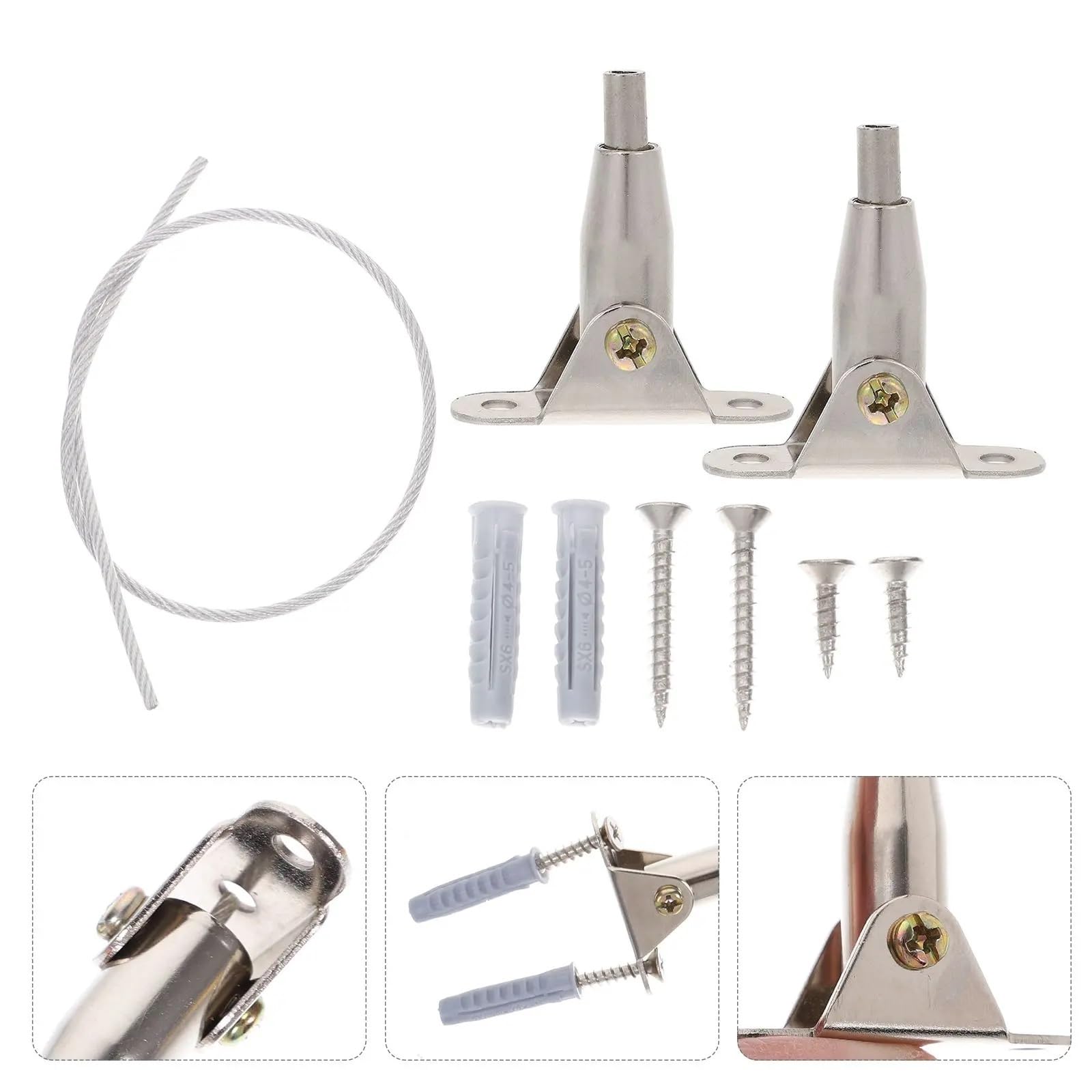 Anclaje de pared para muebles, 20 unidades, anclajes antivuelco, kit de pared, estantería, aparador, correas de acero inoxidable, fijación de gabinetes