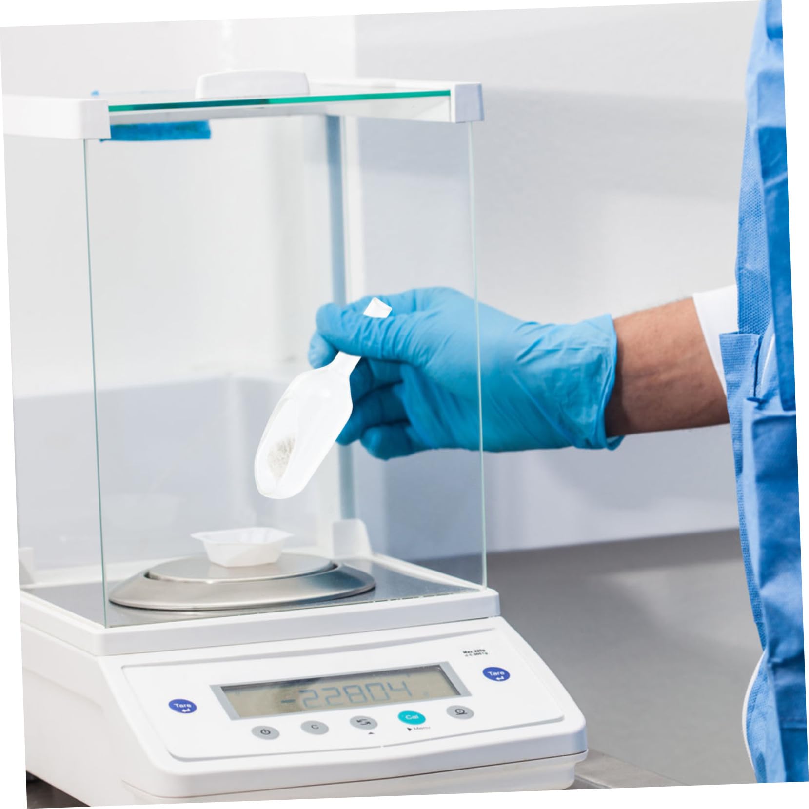 HAWILLOSCH 3pcs Glass Laboratory Weighing Scoop Spoon Funnel Set Weighing Tools for Laboratory University Classroom Research