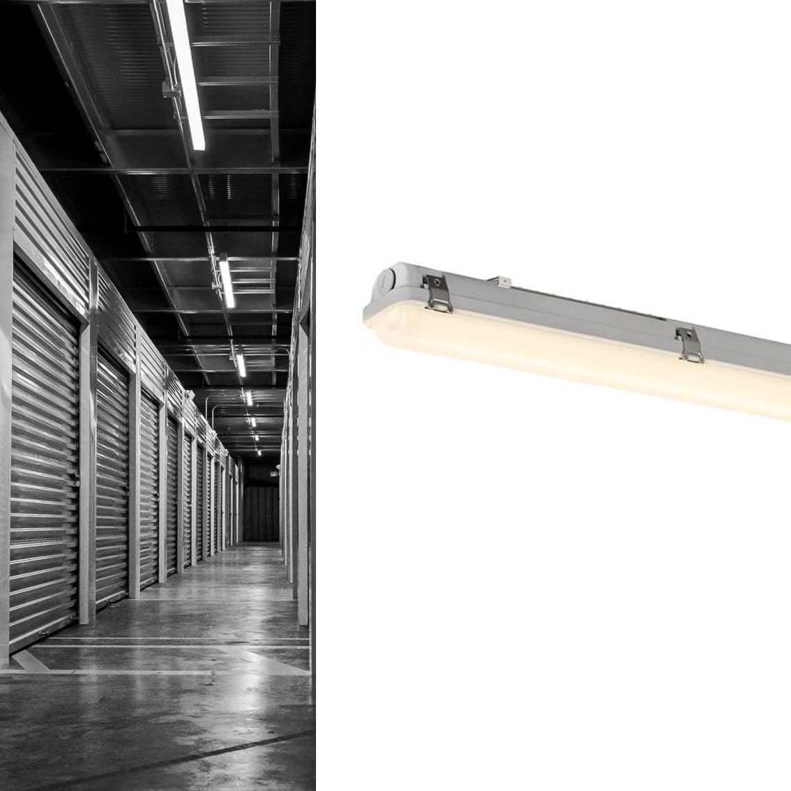 SLV Wand- und Deckenaufbauleuchte 1007491 / Decken- und Wand-Beleuchtung innen, LED Spot, Aufbau-Leuchte, Wandaufbauleuchte, Decken-Strahler / IP66 3000/4000K 45W 5670 / 5970lm grau