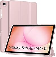 Vista 37 de MoKo Funda para Galaxy Tab A9+/A9 Plus de 11 pulgadas 2023, Funda Protectora Inteligente Delgada con Soporte y Carcasa Trasera Translúcida de PC