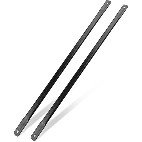 2Pcs Garden Swing Replacement Bars 35.4"/90cm, Bronze Metal Elliptical Rods for Hanging Swing Seat to Frame, Black
