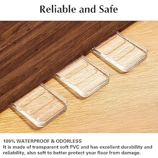 Tahikem 8 Pcs Table Wedge Clear Shim, Plastic Shims Levelers Adjustable Blocks Furniture Wedges, Leveling for Hot Tub Toilet Restaurant Appliance Door Stops, Trimmable Fix Highest Side 1/4" (6.5mm)