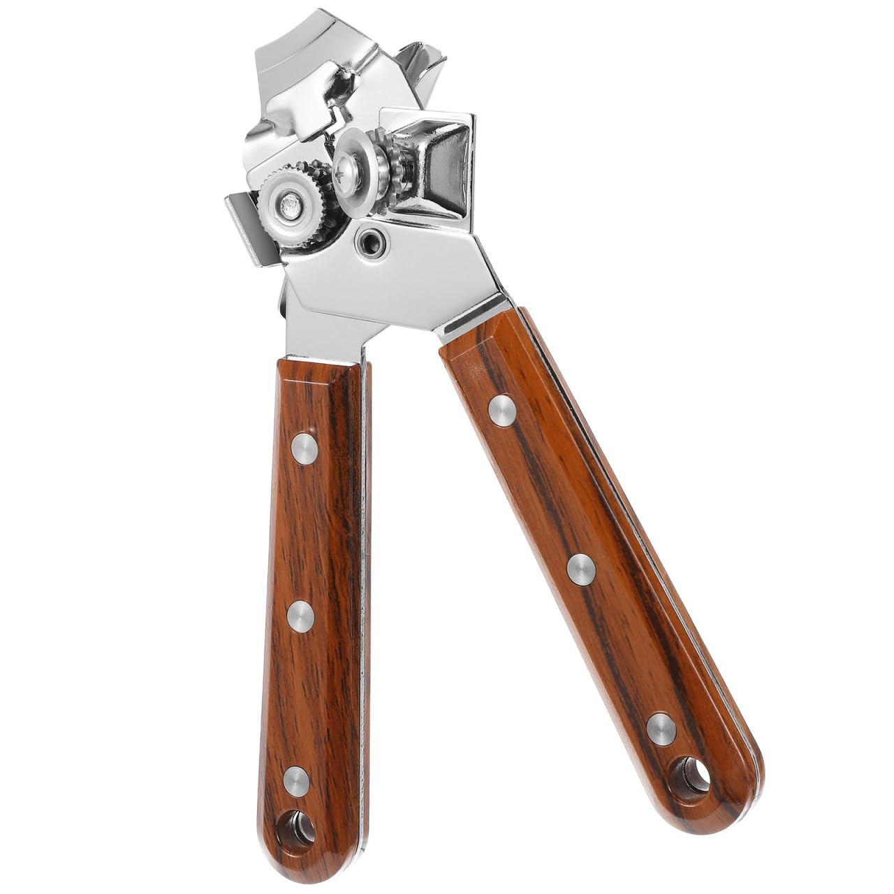 BESTonZON Stainless Steel Manual Can Opener with Grip Handles, Easy Turn Design, Heavy Duty Lid Remover for Seniors, Kitchen and Bar Tool, Smooth Edge