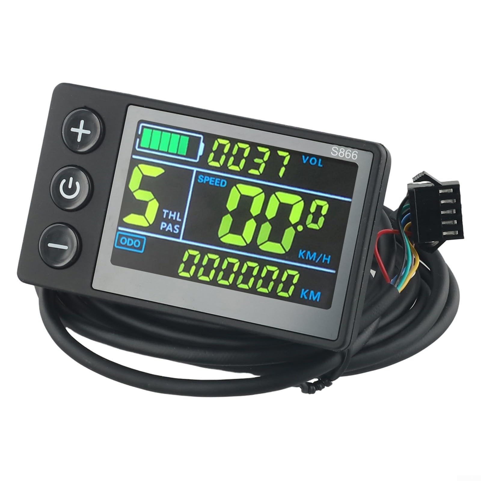 Bici elettrica S866 LCD TFT Display, Elettrico Colorato Elettronico Display LCD Meter Display 24V 36V 48V UART NO.2 Protocollo