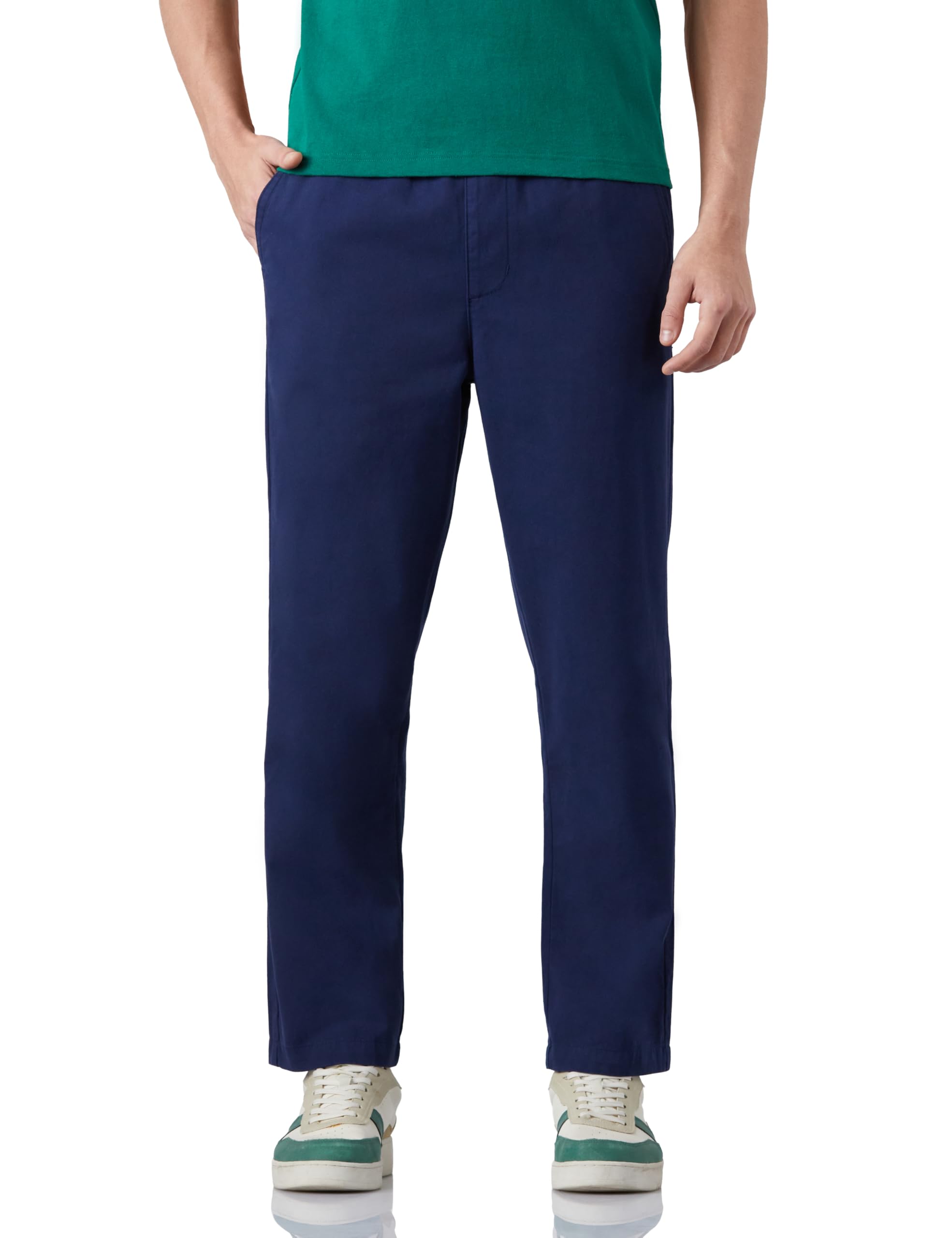 Amazon Brand - Symbol Men's Relaxed Fit Casual Trouser (Elasticated Waistband | 100% Cotton | Available in Plus Sizes)